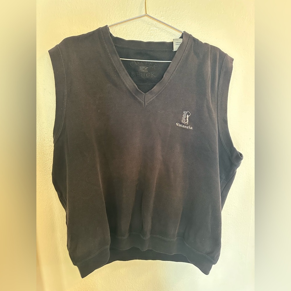 Vintage 90s, vtg, Cotton, TPC Valencia golf vest, sweater, pullover, y2k